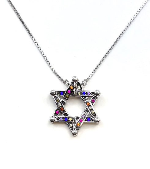 Sterling Star Of David Opening Magnetic Necklace